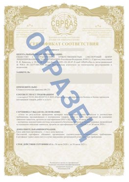 Образец Сертификат СТО 01.064.00220722.2-2020 Бугульма Сертификат СТО 01.064.00220722.2-2020 